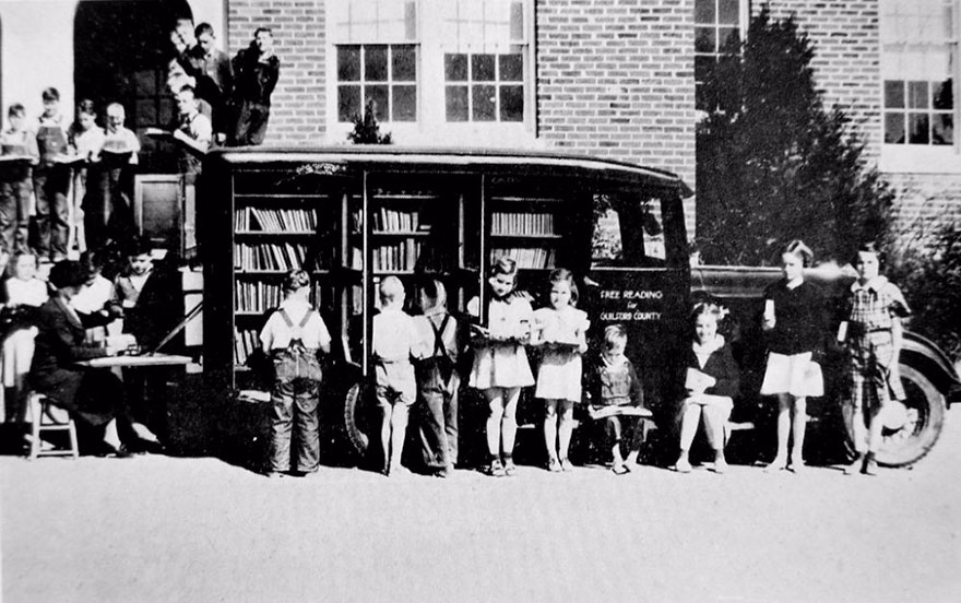 Bookmobile, Greensboro, North Carolina, photo courtesy the Croset Library